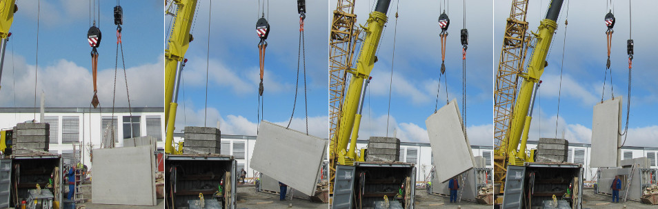 200 Tonner im 2-Winden-Betrieb Drehbewegung